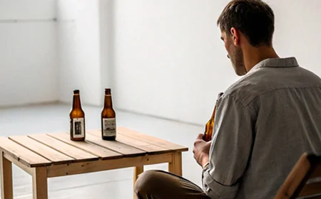 Мужчина сидит за столом