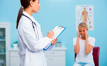 Пациент и врач в кабинете